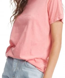 Roxy Women's Paper Lines Short Sleeve T-Shirt For Women Strawberry Pink -Cheap Roxy Shop unnamed file 772