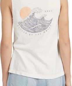 Roxy Women's Greatest Wave Tank Top For Women Snow White -Cheap Roxy Shop unnamed file 784
