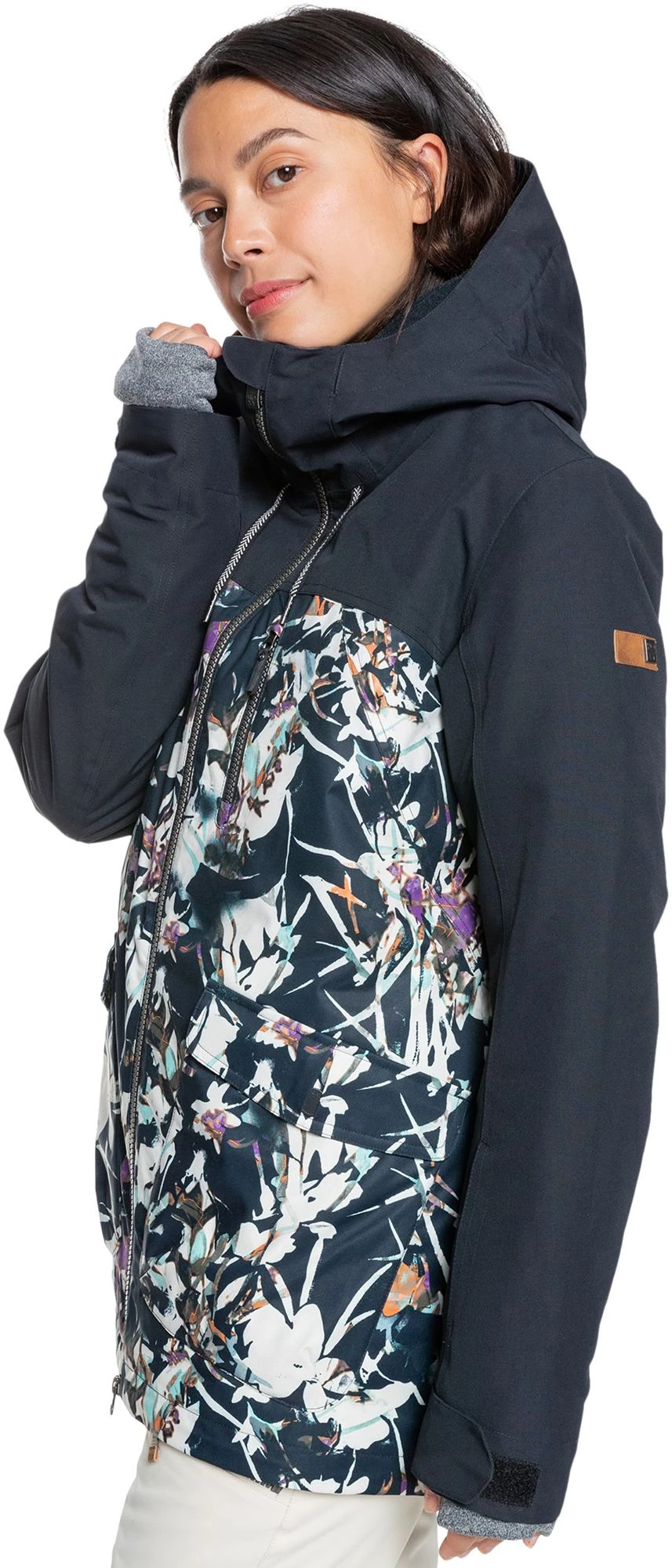 Roxy Women's Stated Snow Jacket For Women True Black Superlights 3 Roxy Women's Stated Snow Jacket For Women True Black Superlights - Image 3