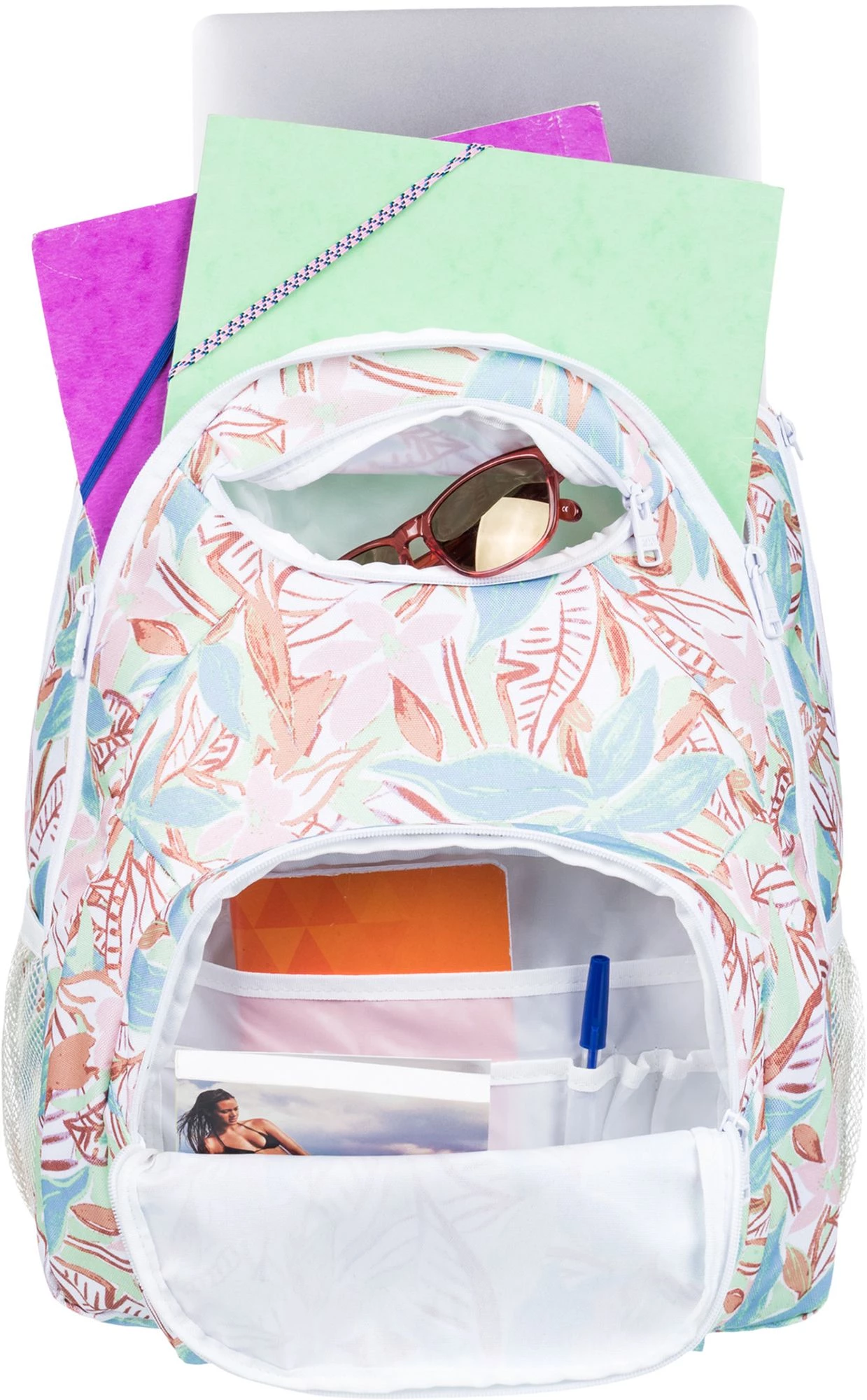 Roxy Women's Shadow Swell Printed Backpack For Women Sprucetone Les Fleurs 4 Roxy Women's Shadow Swell Printed Backpack For Women Sprucetone Les Fleurs - Image 4