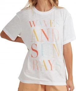 Roxy Women's Crystal Visions Short Sleeve T-Shirt For Women Bright White