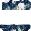 Roxy Girls' Heaven Wave Bralette Bikini For Girls' Mood Indigo Animalia