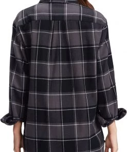 Roxy Women's Turn It Up Flannel For Women Anthracite/white -Cheap Roxy Shop unnamed file 886