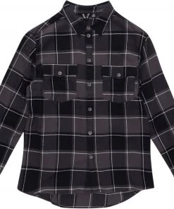 Roxy Women's Turn It Up Flannel For Women Anthracite/white -Cheap Roxy Shop unnamed file 888