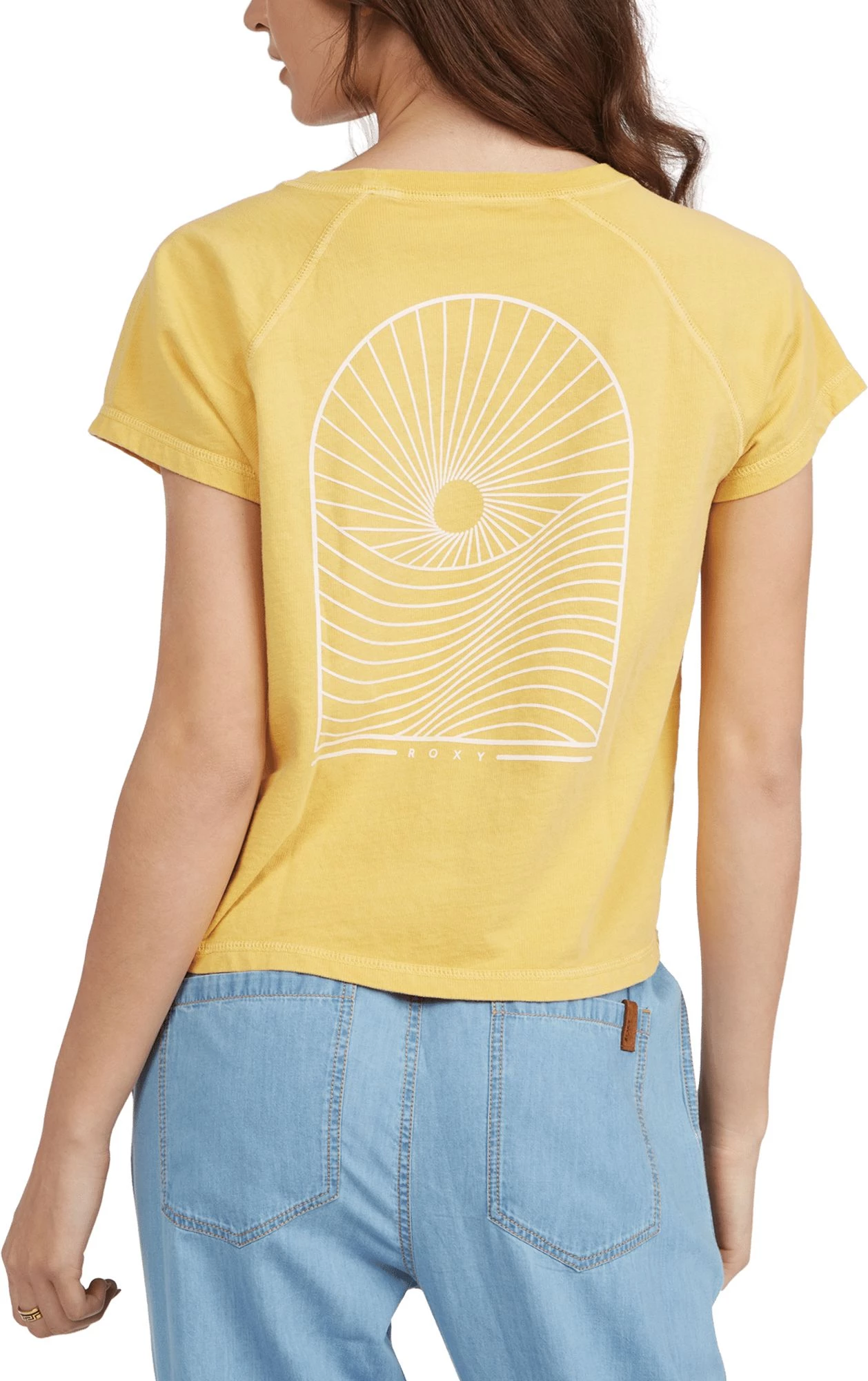 Roxy Women's Sun Lines Short Sleeve T-Shirt For Women Ochre 3 Roxy Women's Sun Lines Short Sleeve T-Shirt For Women Ochre - Image 3
