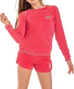 Roxy Girls' New Adventures Sweat Shorts For Girls' Red