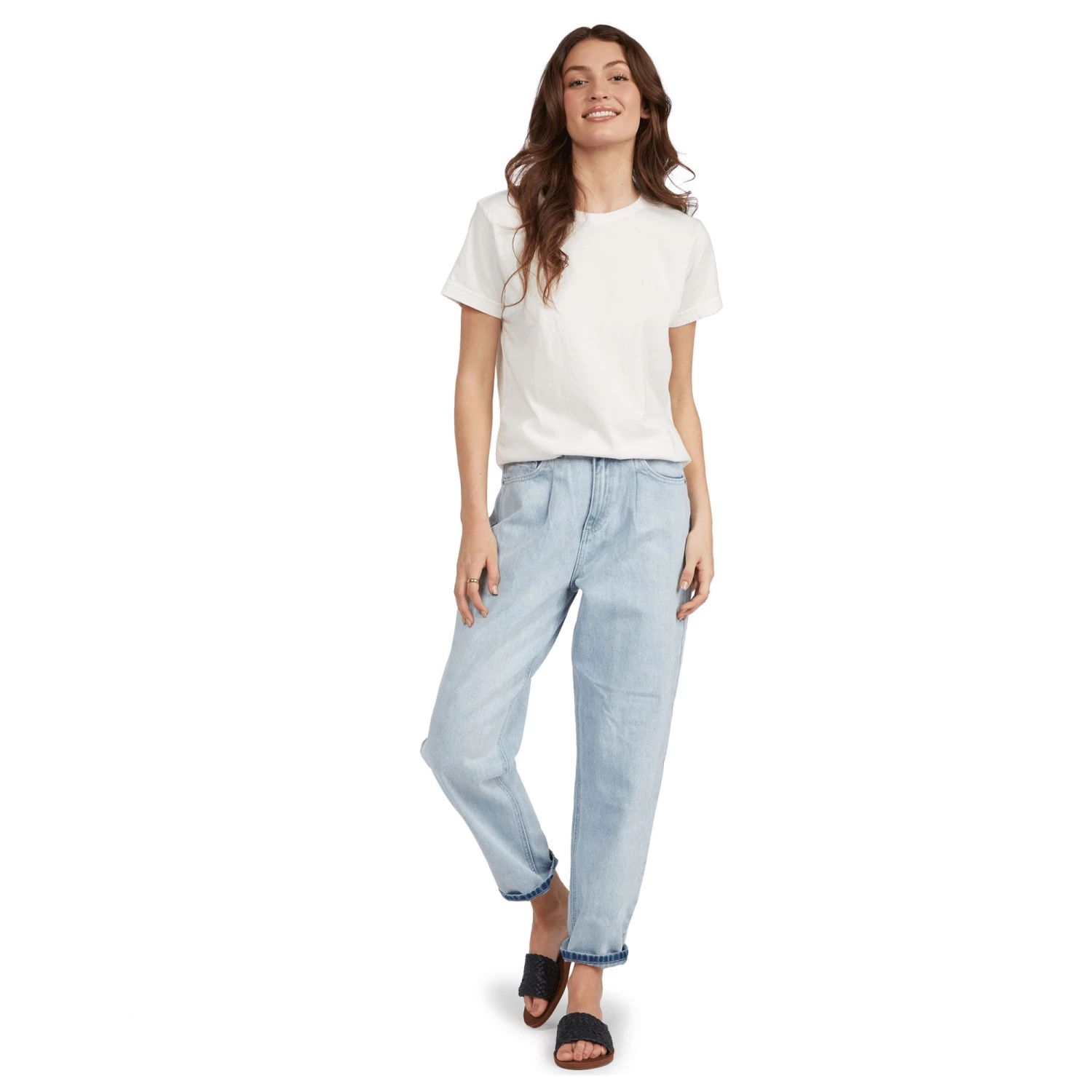 Roxy Women's Log Morning Boyfriend T-Shirt For Women Snow White 2 Roxy Women's Log Morning Boyfriend T-Shirt For Women Snow White - Image 2