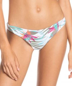 Roxy Women's Beach Classics Cheeky Bikini Bottoms For Women Bright White