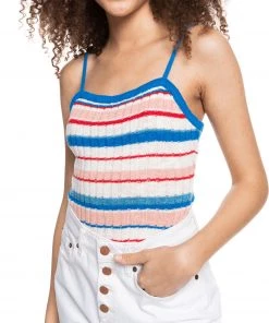 Roxy Women's Dream Song Knitted Tube Top For Women Poppy Red